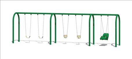 Double Belt / Double Tot / Accessible Swing 1573-5-ADA