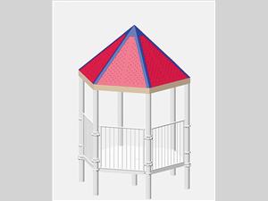 1608-64 Hex Perforated Steel Roof