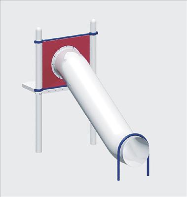 1636-4-00 Tube Chute, Stainless Steel, 23