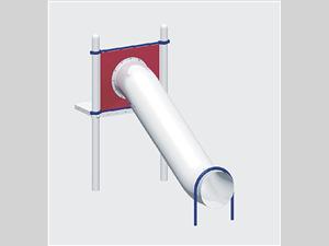 1636-4-00 Tube Chute, Stainless Steel, 23