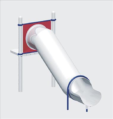 1636-4-200 Tube Chute, Stainless Steel, 30