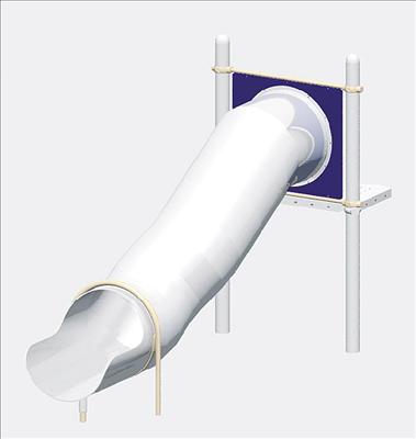 1636-4-226 Tube Chute, 'S' Curved, Stainless Steel, 30
