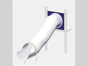 1636-4-226 Tube Chute, 'S' Curved, Stainless Steel, 30