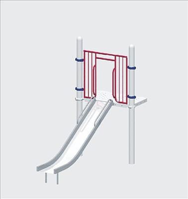 1640-4-51 Slide Chute, Stainless Steel