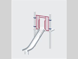 1640-4-51 Slide Chute, Stainless Steel