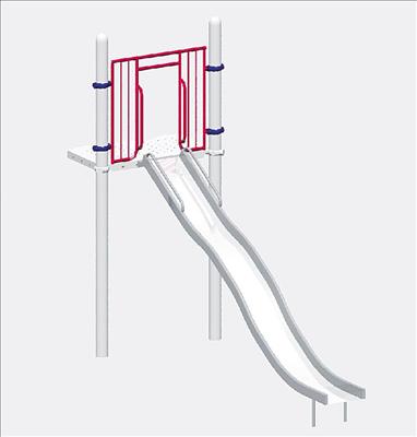 1641-6-51 Wave Chute, Stainless Steel,