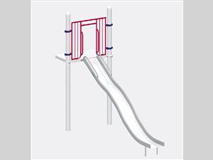 1641-6-51 Wave Chute, Stainless Steel,