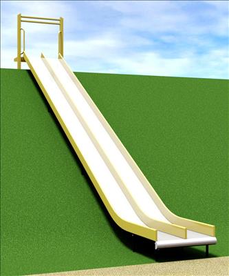 1643-122-EMB Wide Embankment Chute with Center Rail