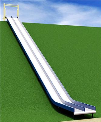 1643-182-EMB Wide Embankment Chute with Center Rail