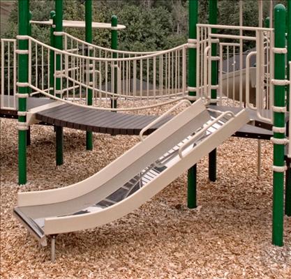 1643-4-54 Wide Chute, Stainless Steel with 6