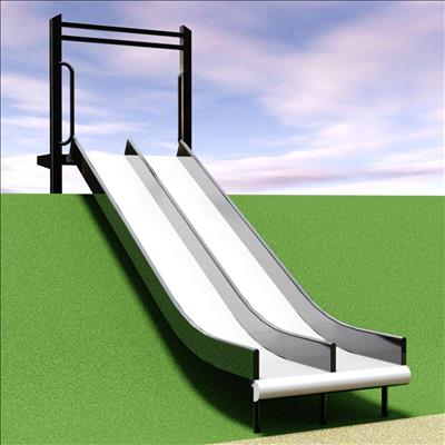 1643-52-EMB Wide Embankment Chute with Center Rail