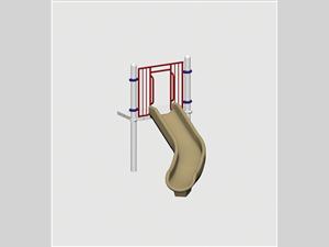 1650-3.5-52 Slide Chute, Curved (Right 42 degrees)