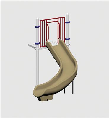 1650-4.5-52 Slide Chute, Curved (Right 34 degrees), 