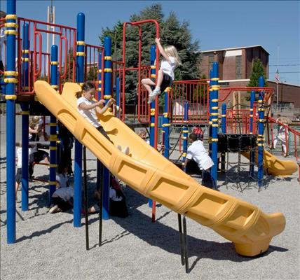 1650-5-53 Slide Chute, Curved (Left 105 degrees), 