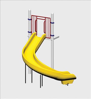 1650-6-53 Slide Chute, Curved (Left 147 degrees), 