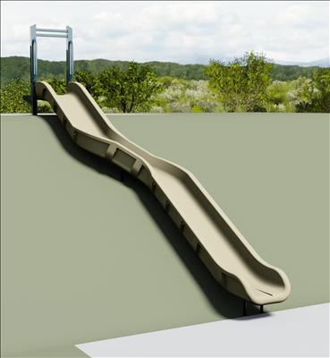1650-83-01-EMB Curved Embankment Slide Chute