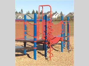 1656-8-84 Suspension Bridge, Steel with Baluster Walls