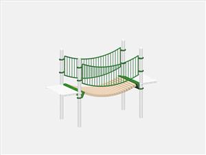 1656-8-92 Clatter Bridge, Wood with Baluster Walls,