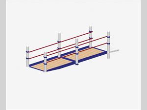 1661-12-90 Accessible Grade Ramp, Wood with Handrails