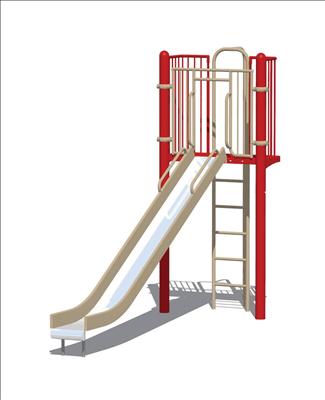 Slide Chute, Stainless Steel with 6
