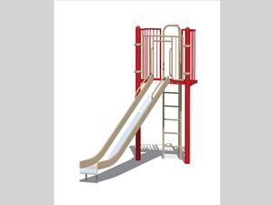 Slide Chute, Stainless Steel with 6