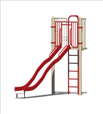 Wave Chute, Stainless Steel with 6