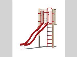Wave Chute, Stainless Steel with 6