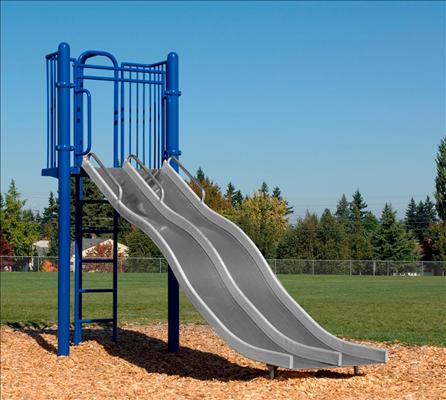 Wide Wave Chute with Center Rail 1944-6-25-PL