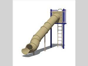 Tube Chute, 'S'-Curved, Vertical Safety Climber 1959-7-27-PL