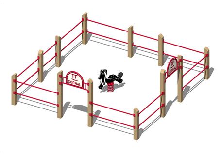 Corral with Pony Spring Rider 3819-01-TF