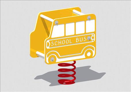 A2Z Play 3052-001 Itsy Bitsy School Bus Spring Rider